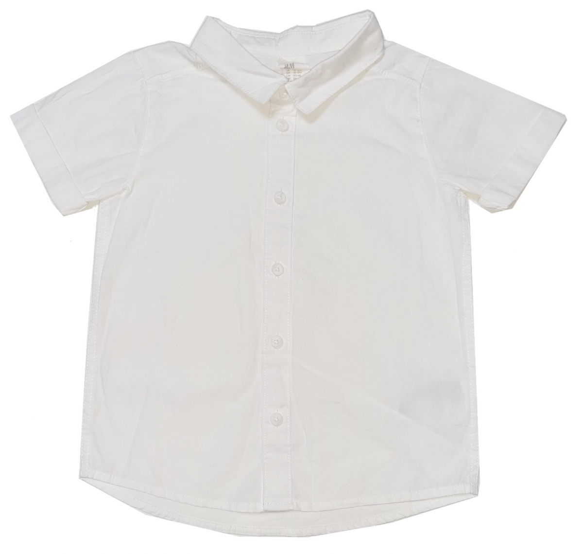 

Рубашка для мальчика H&M 0828922001 86 СМ Белый 64122