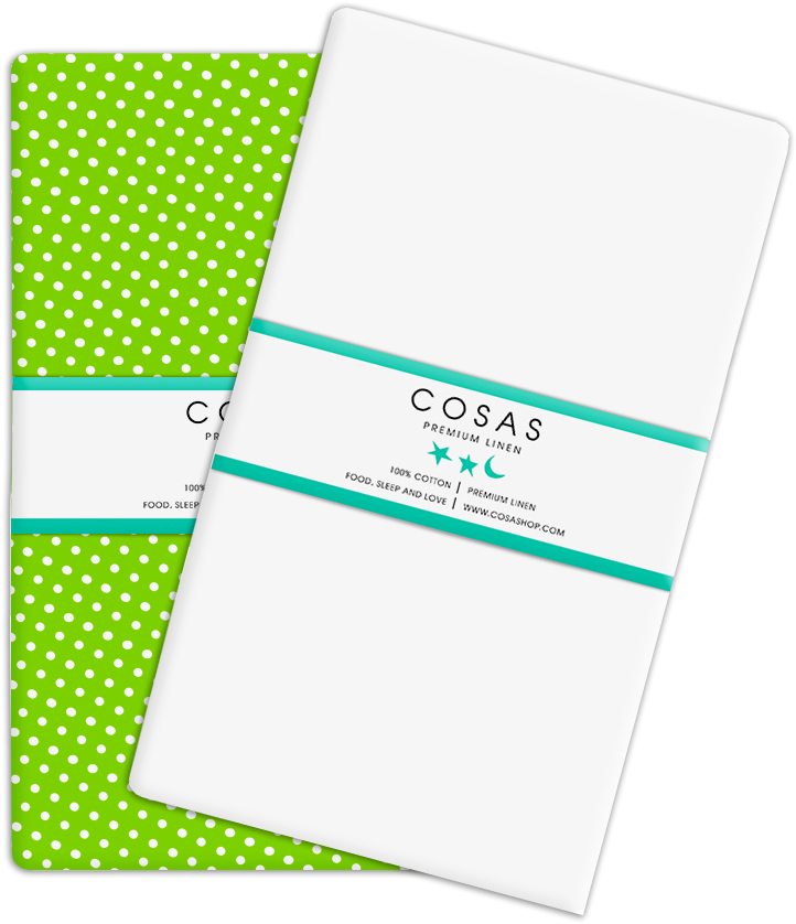 

Набор простыней Cosas Set Sheet Drop Green White 155х240 2 шт