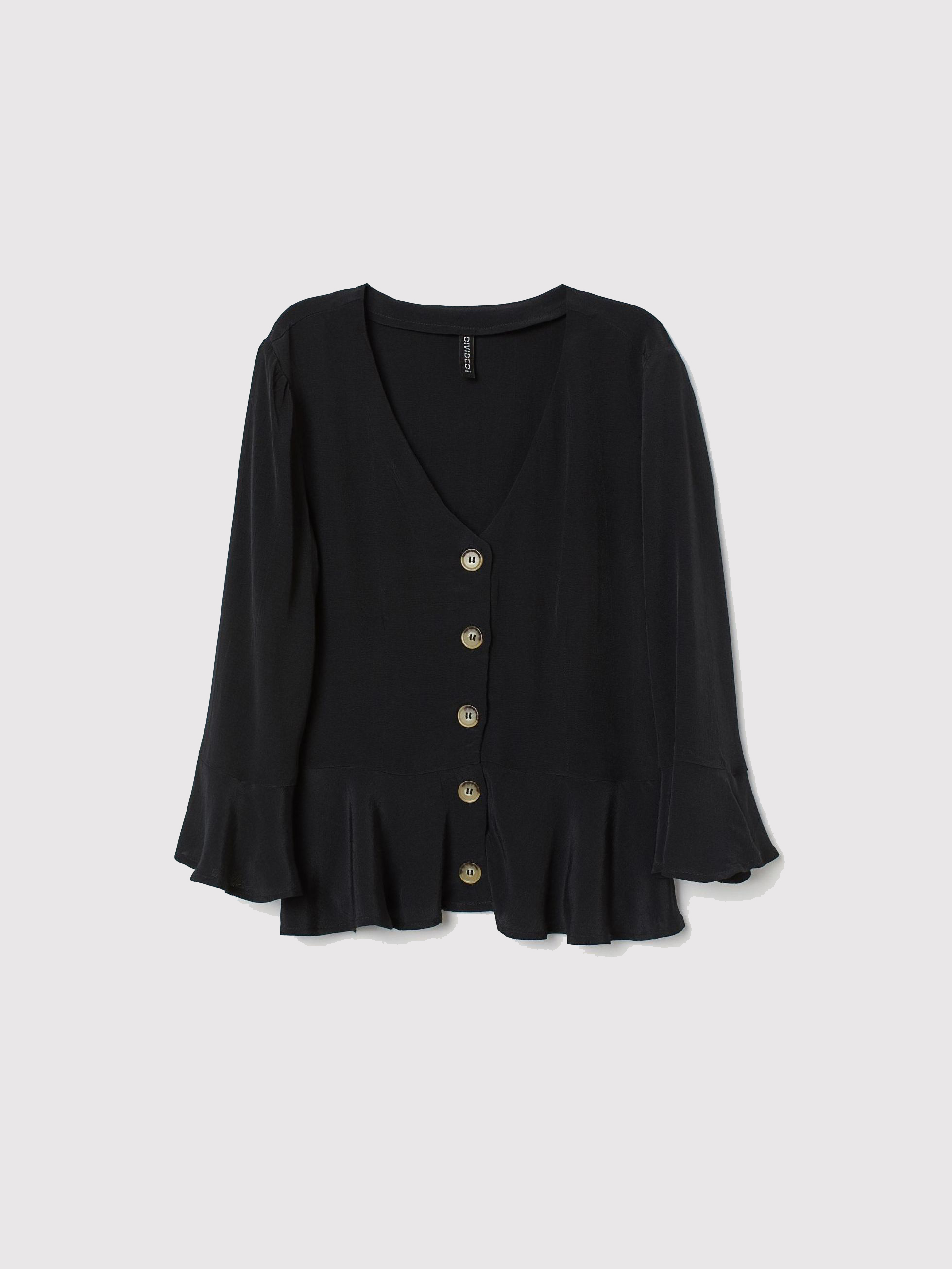 

Блузка H&M 97162117  Черная, Блузка H&M 97162117 40 Черная