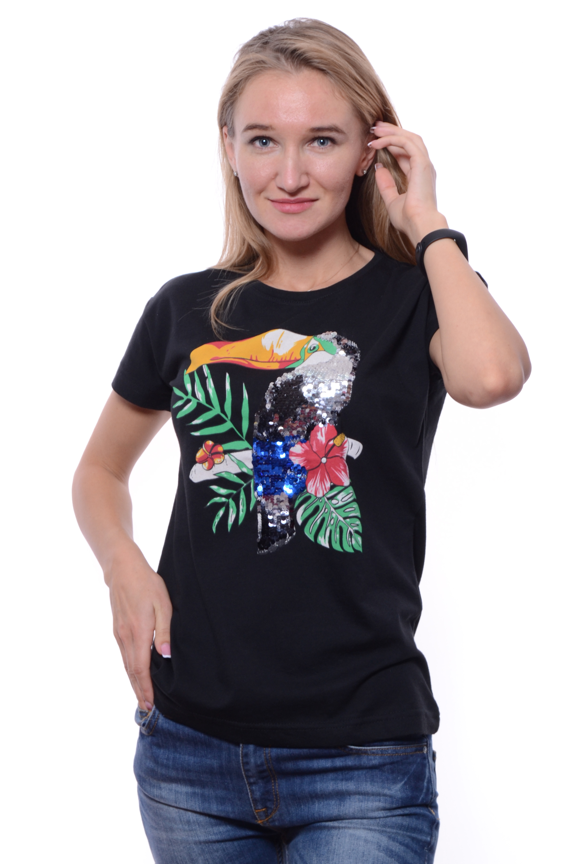 

Футболка Rossana  чёрный, Футболка Rossana S чёрный