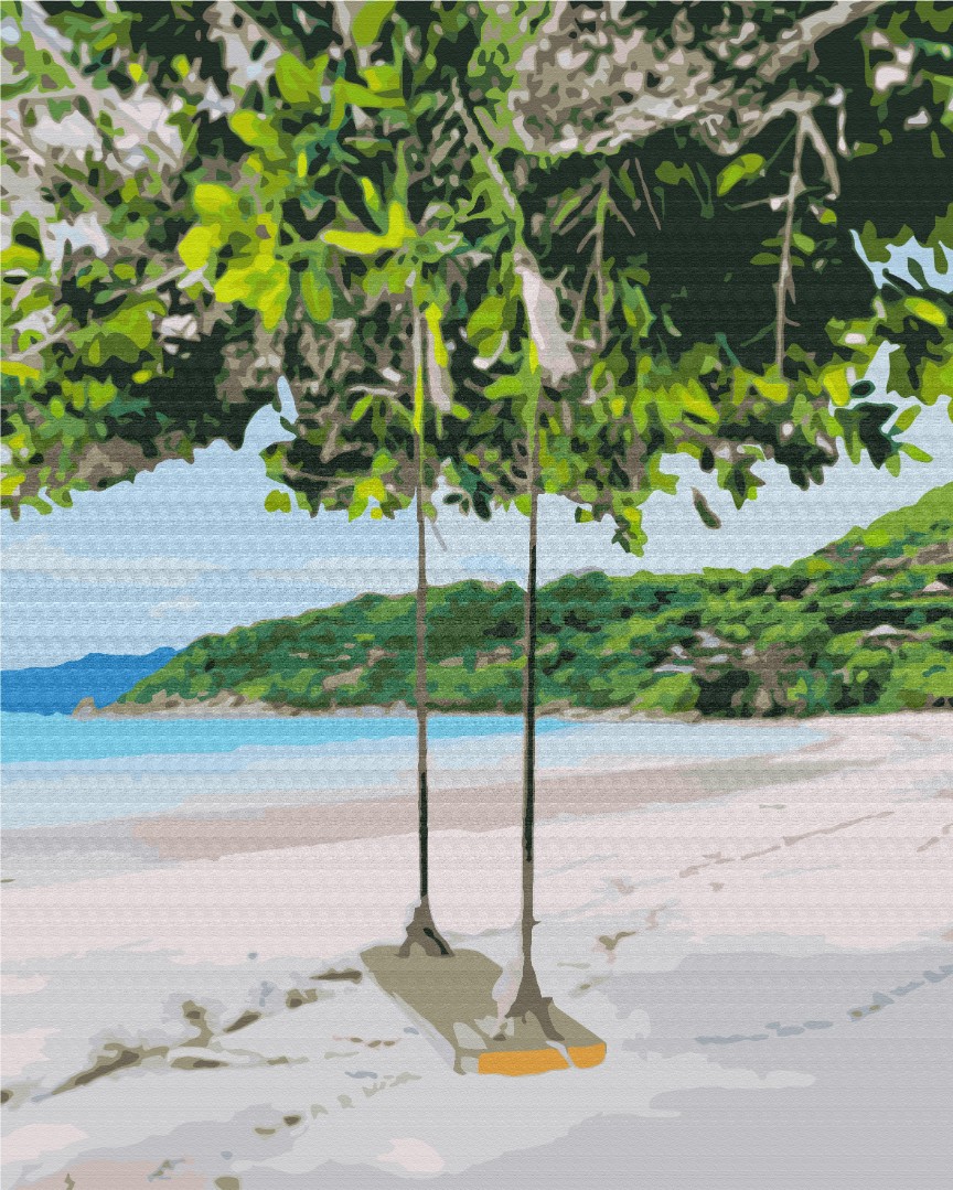 

Набор для творчества Картина по номерам Райский уголок