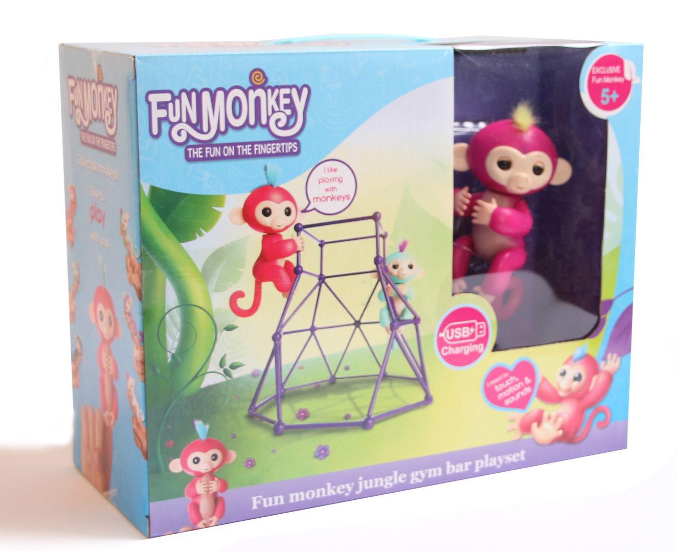 

Комплект Fingerlings Jiabaile Jungle Gym PlaySet+интерактивная обезьянка Zoe Розовый