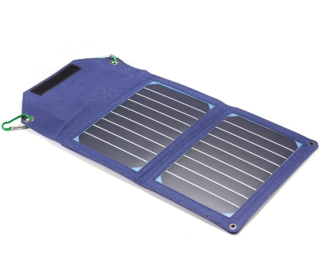 

Портативная зарядка на солнечных батареях Powerbank Solar 8000mAh (5V/200mA), 2xUSB, 5V/1A/2,1A, USB