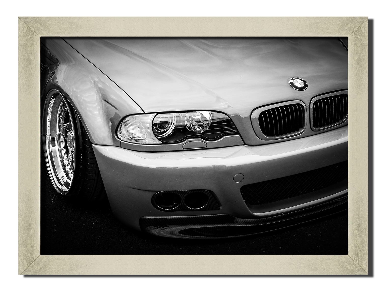 

Silver frame картина на файн-арт бумаге авто BMW M3 споривный автомобиль Hotel Arizona HD 31 см x 41 см