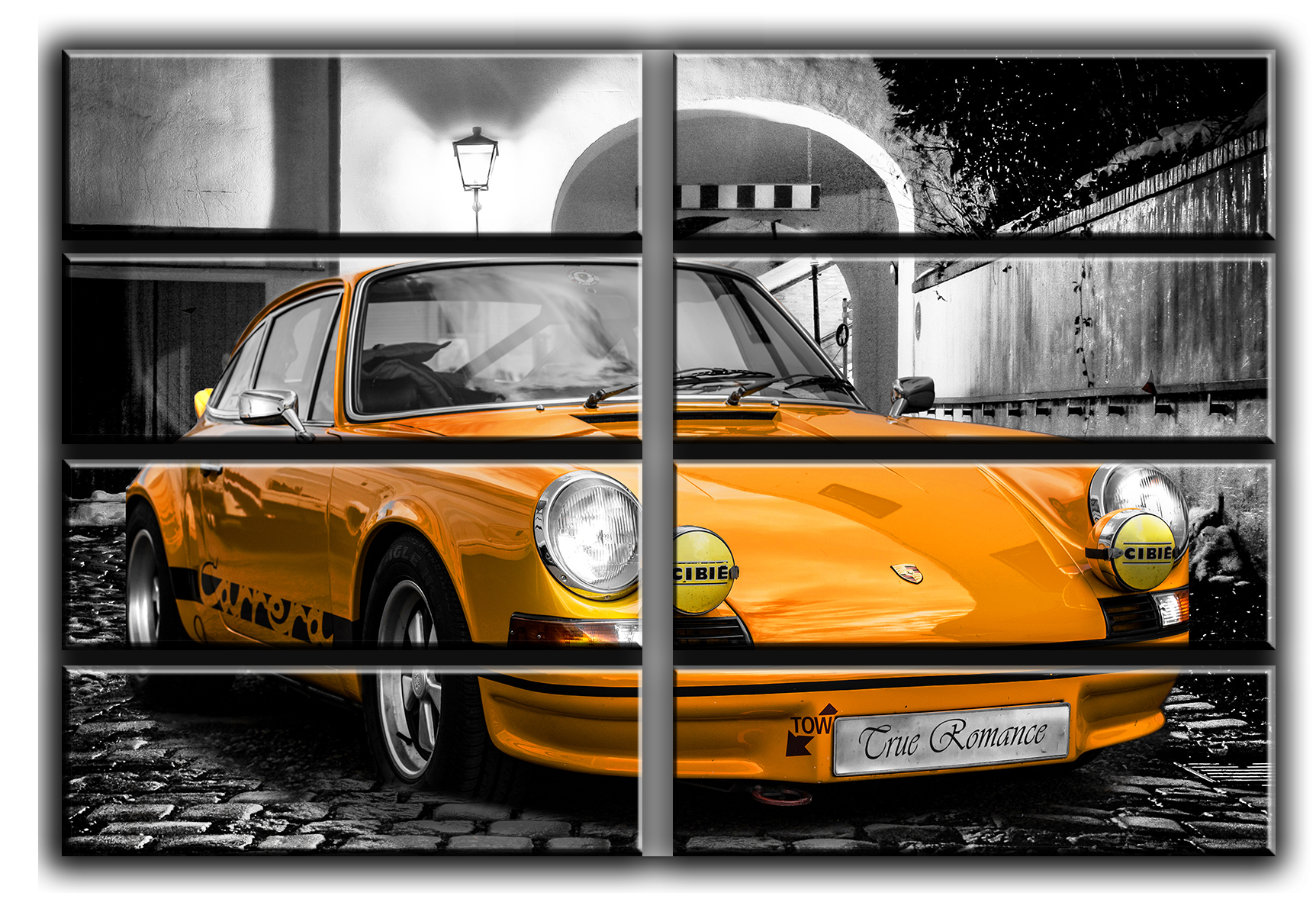 

Модульная картина на холсте из 8 больших частей классический Porsche 911 авто Порше Hotel Arizona HD 178 см x 254 см