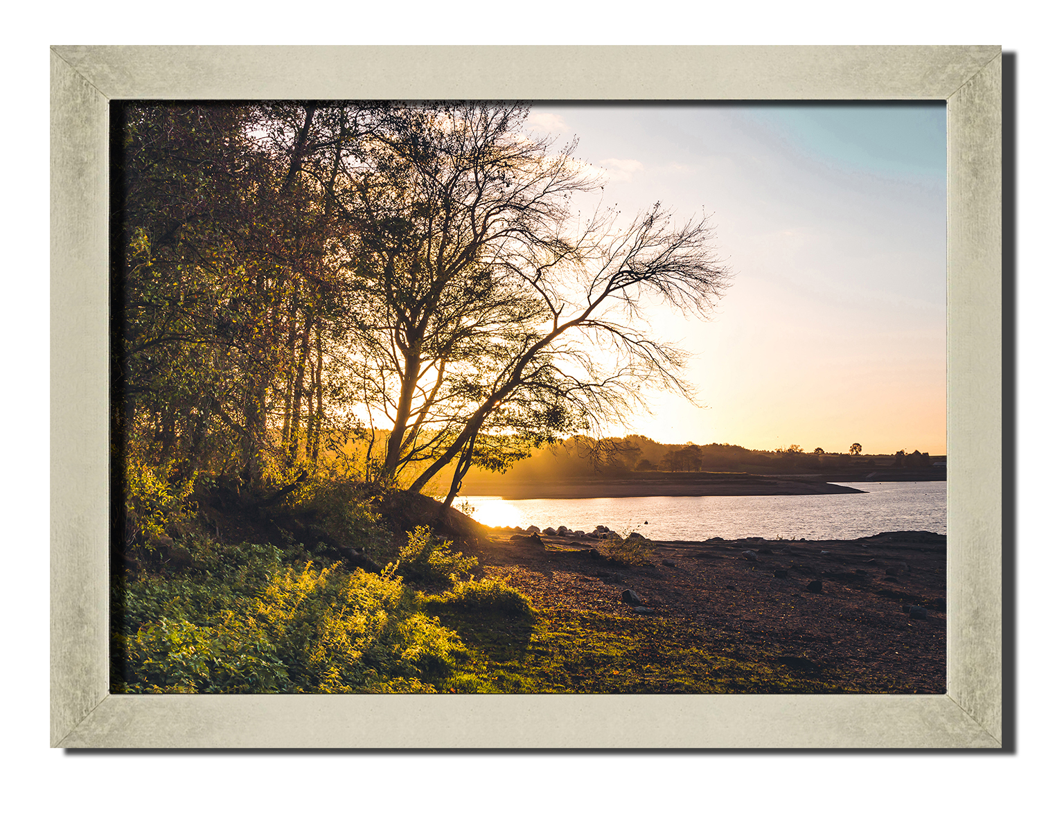 

Silver frame картина на файн-арт бумаге озеро природа пейзаж Hotel Arizona HD 31 см x 41 см