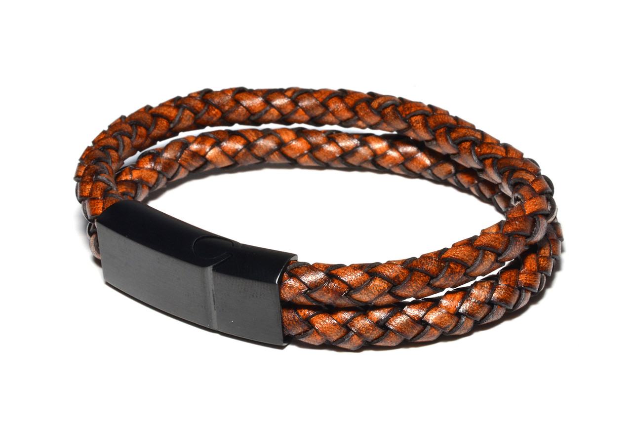 

Браслет Кожаный MS Bracelet Leather Vintage Brown 271msb мужской Коричневый 19 размер
