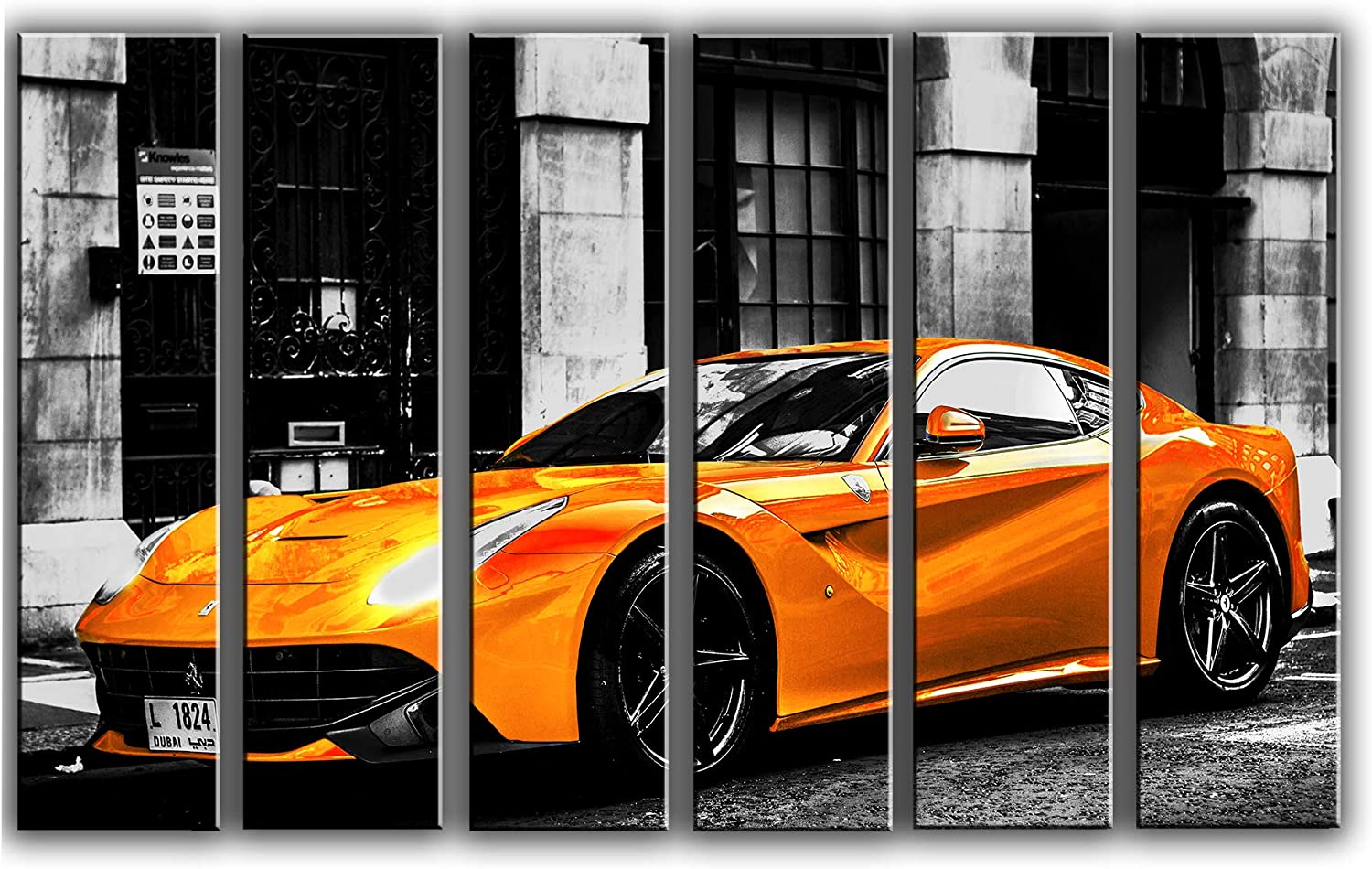 

Модульная картина на холсте из 6 частей Ferrari F12 Berlinetta спортивный автомобиль Hotel Arizona HD 112 см x 171 см