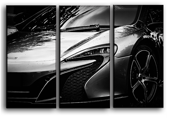 

Модульная картина на холсте из 3 частей Mclaren 650S суперкар Hotel Arizona HD 56 см x 84 см