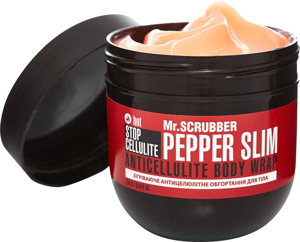 Акція на Согревающее обертывание для тела Mr. Scrubber Stop Cellulite Pepper Slim Антицеллюлитное 250 г (4820200232096) від Rozetka UA