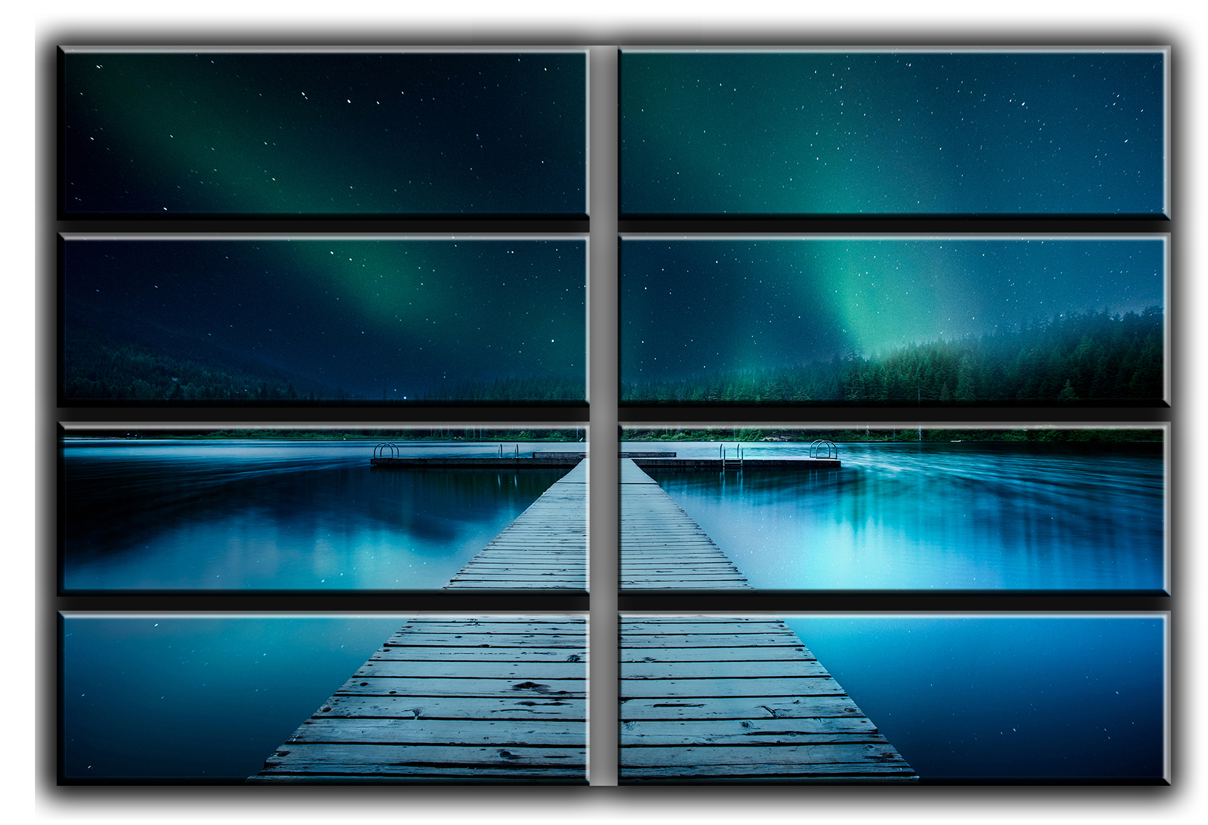 

Модульная картина на холсте из 8 больших частей ночной пирс природа пейзаж ландшафт Hotel Arizona HD 178 см x 254 см