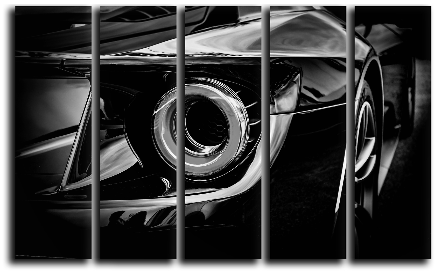 Модульная картина на холсте из 5 частей суперкар Ford GR спортивное авто Форд ГТ Hotel Arizona HD 89 см x 140 см