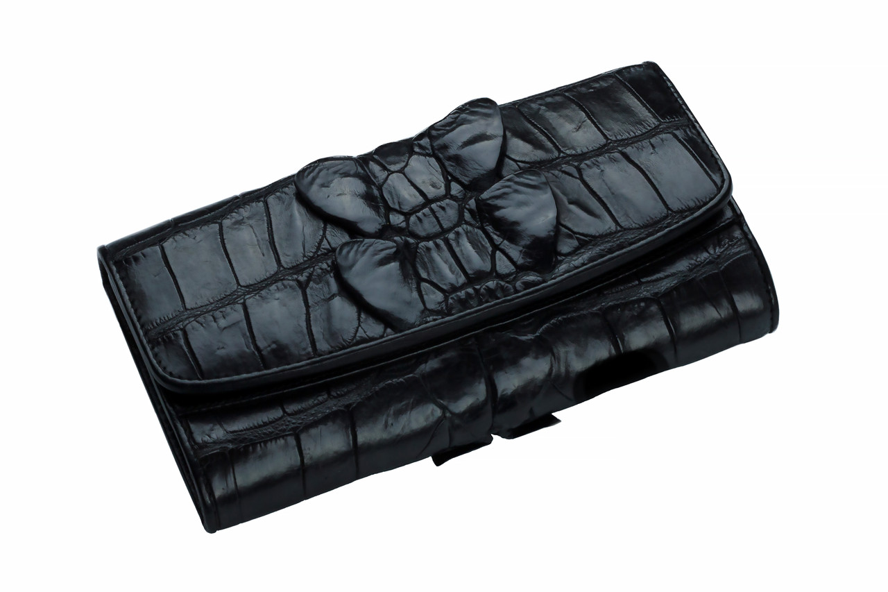 

Кошелек из кожи крокодила Ekzotic Leather черный