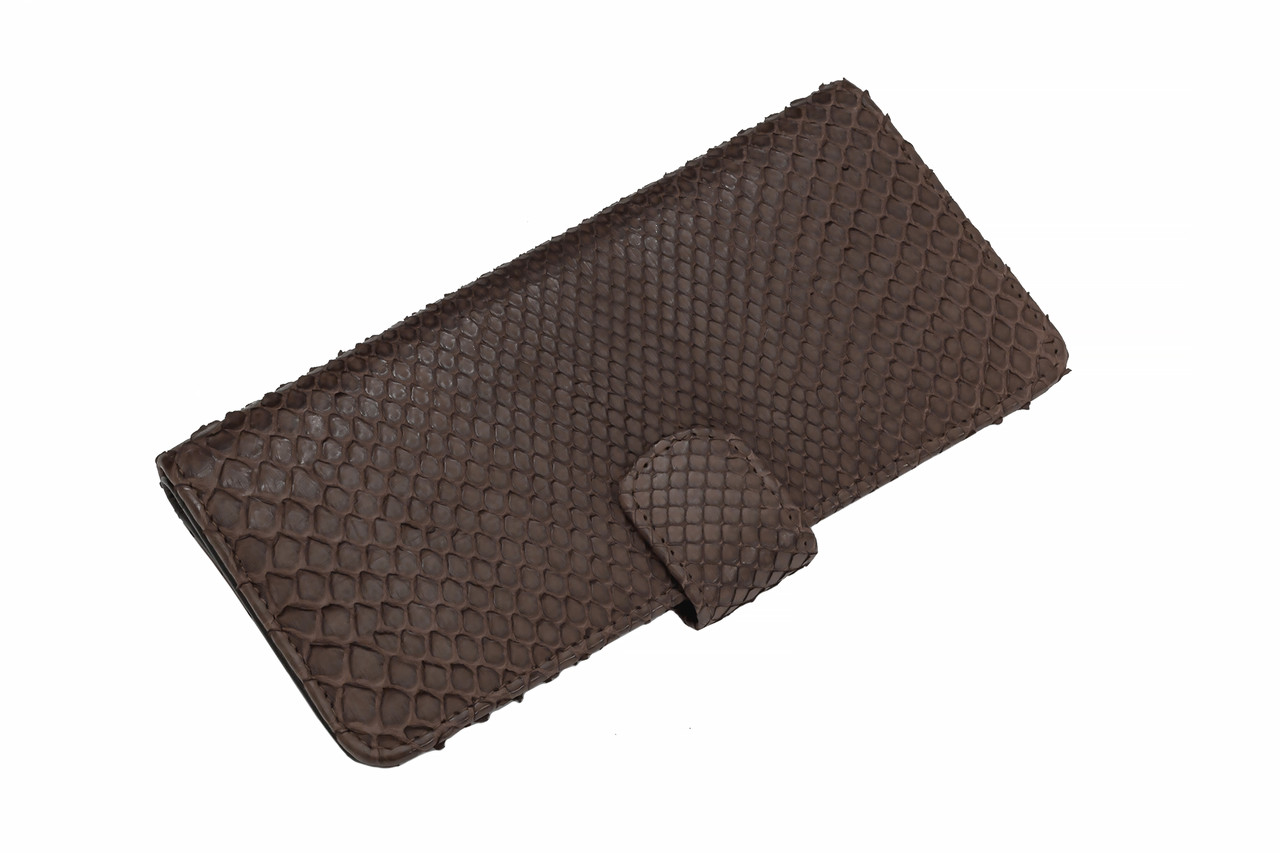 

Вертикальное портмоне из питоновой кожи Ekzotic Leather Коричневый (snw 24)