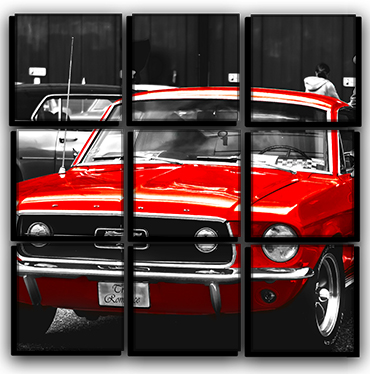 

Модульная картина на холсте 9 частей Ретро авто Ford Mustang 1964 ретро авто Hotel Arizona HD 77 см x 77 см