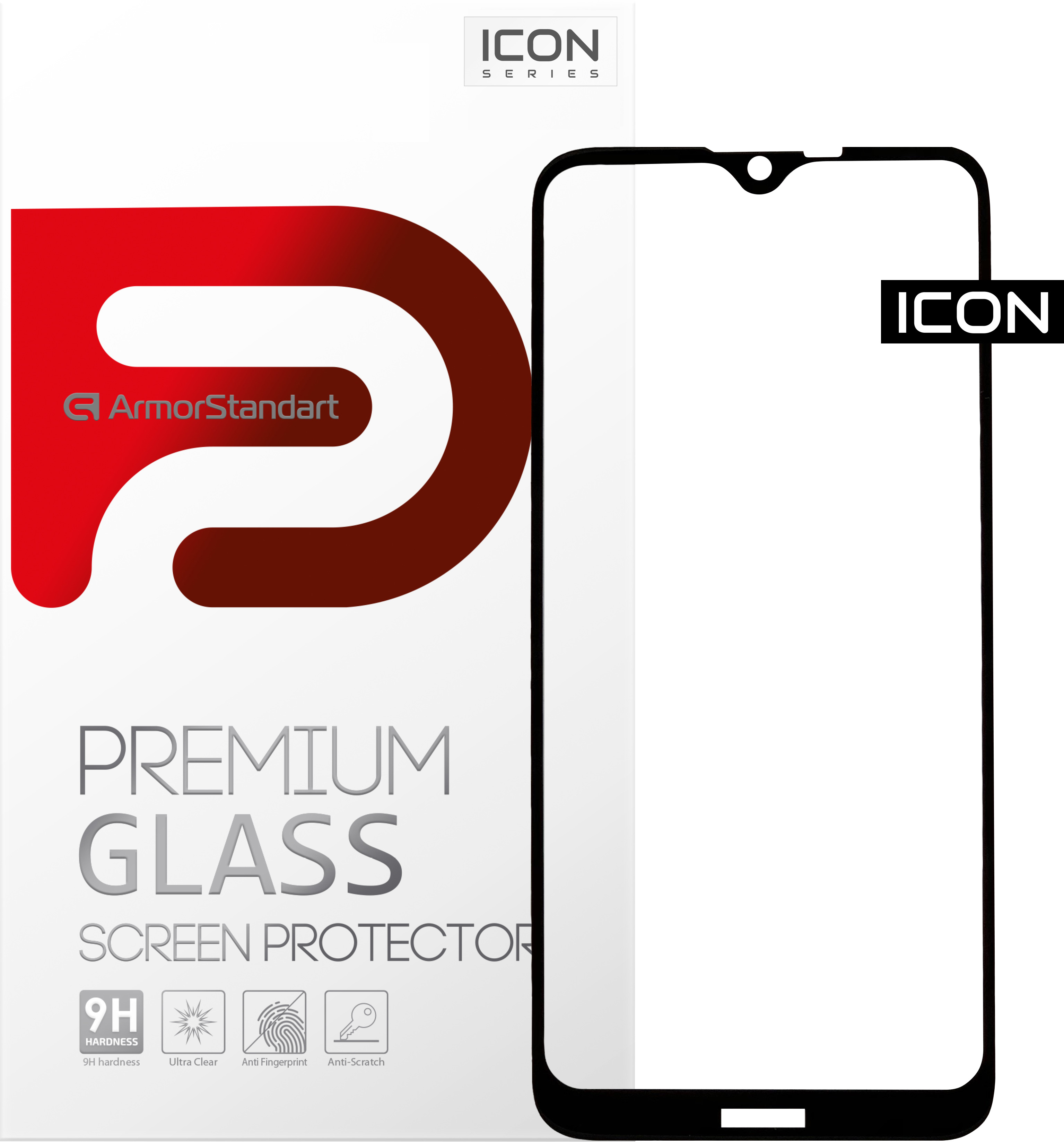 

Защитное стекло Armorstandart Icon для Nokia 2.3 Black (ARM56154-GIC-BK)