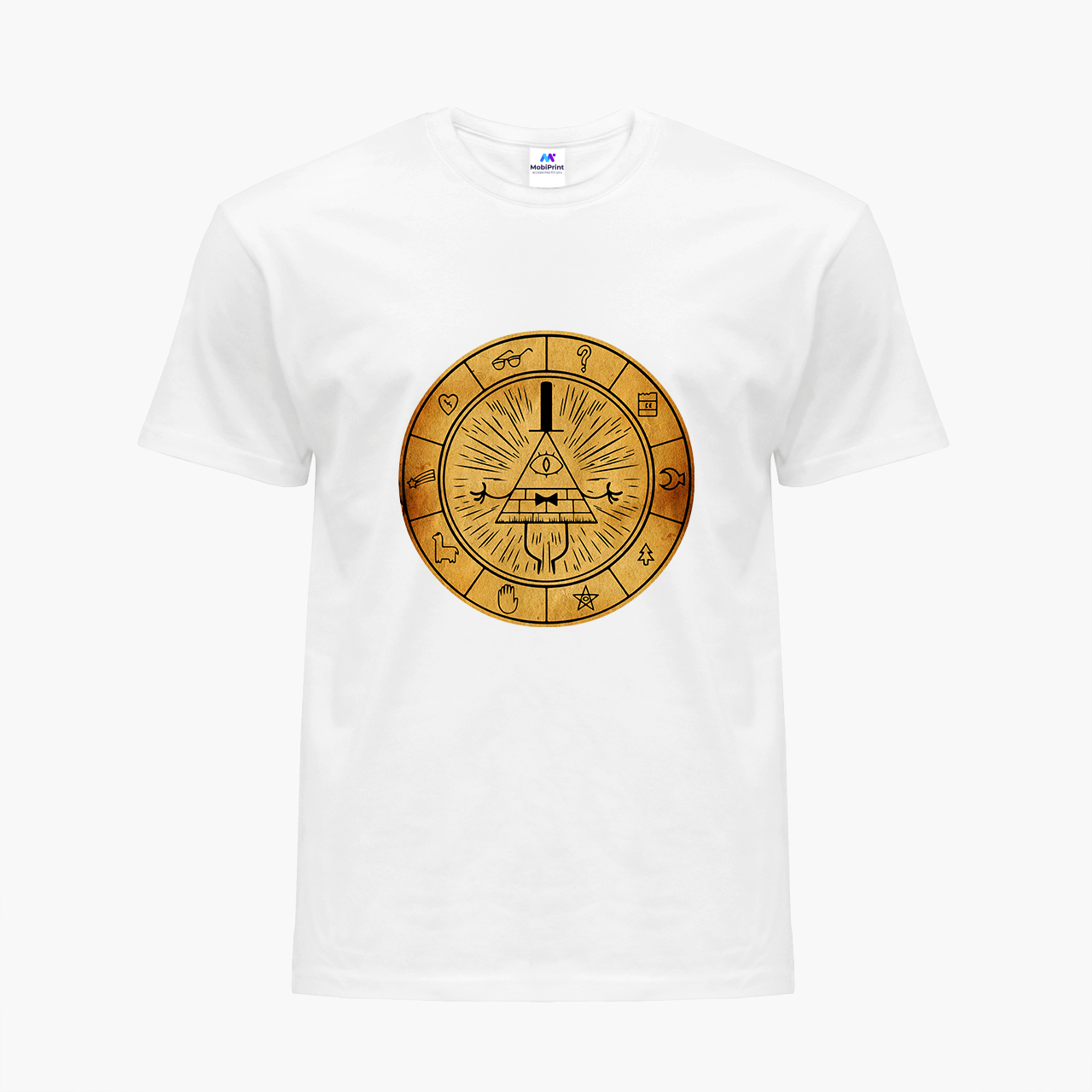 

Детская футболка Гравити Фолз Билл Шифр (Gravity Falls Bill Cipher) (9224-2627) 146-152 см Хлопок Белый
