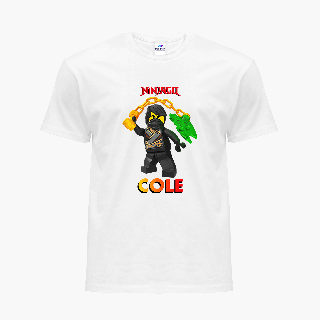 

Детская футболка Лего Ниндзяго Коул (LEGO Ninjago Masters of Spinjitzu Cole) (9224-2640) 134-140 см Хлопок Белый