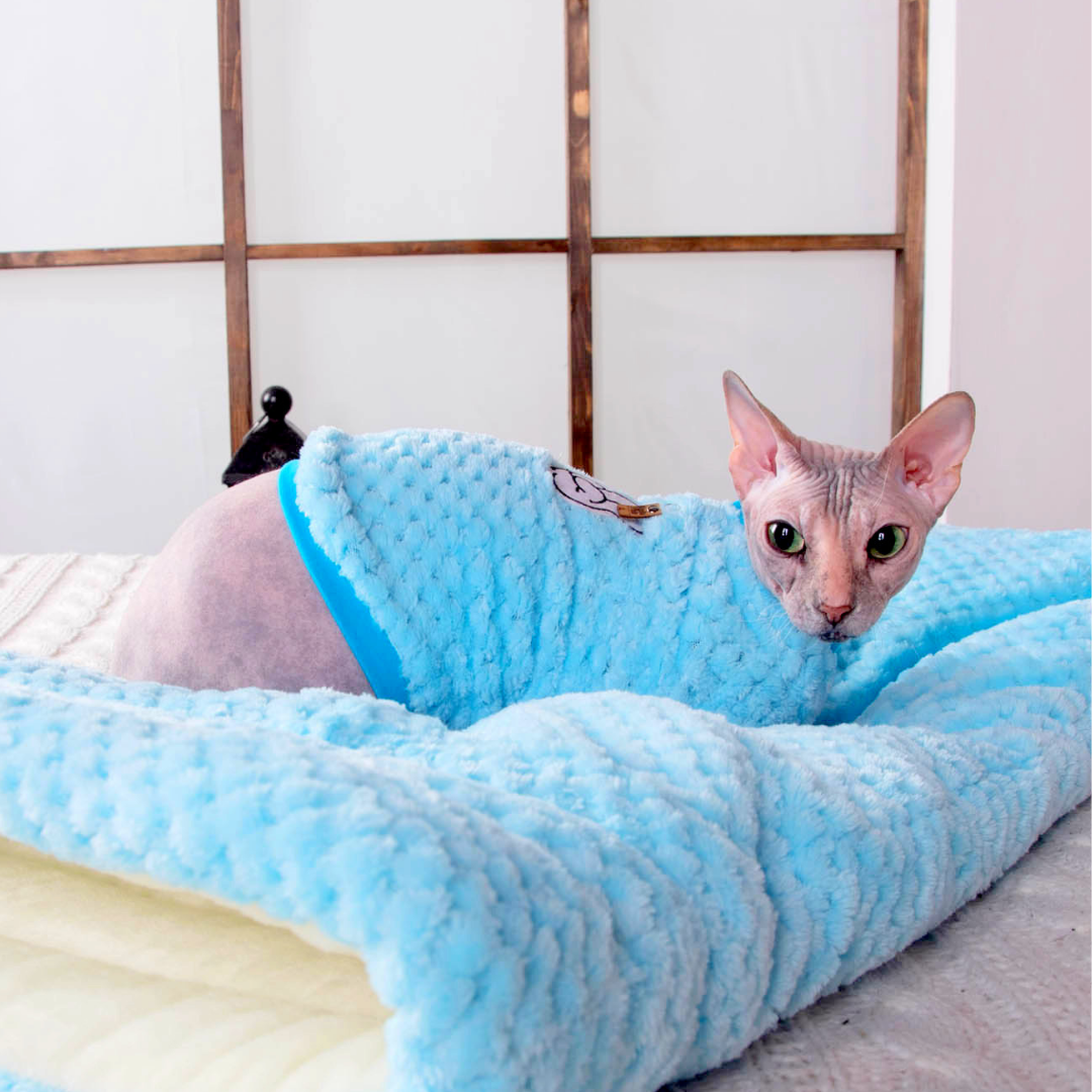 

Дом - нора мешок для кошек и собак Style Pets (MM/ Frida - Blue ) размер XL 60 см на 75 см