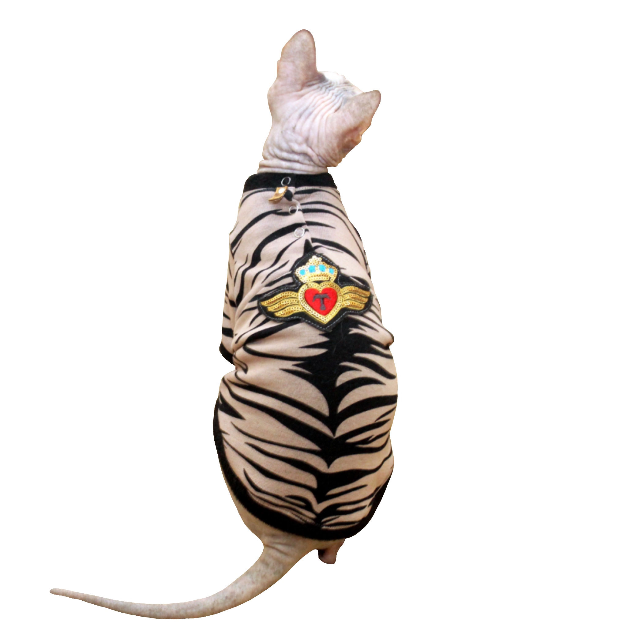 

Кофта с рукавом для кота/кошки Style Pets Zebra (tfz139) XL-