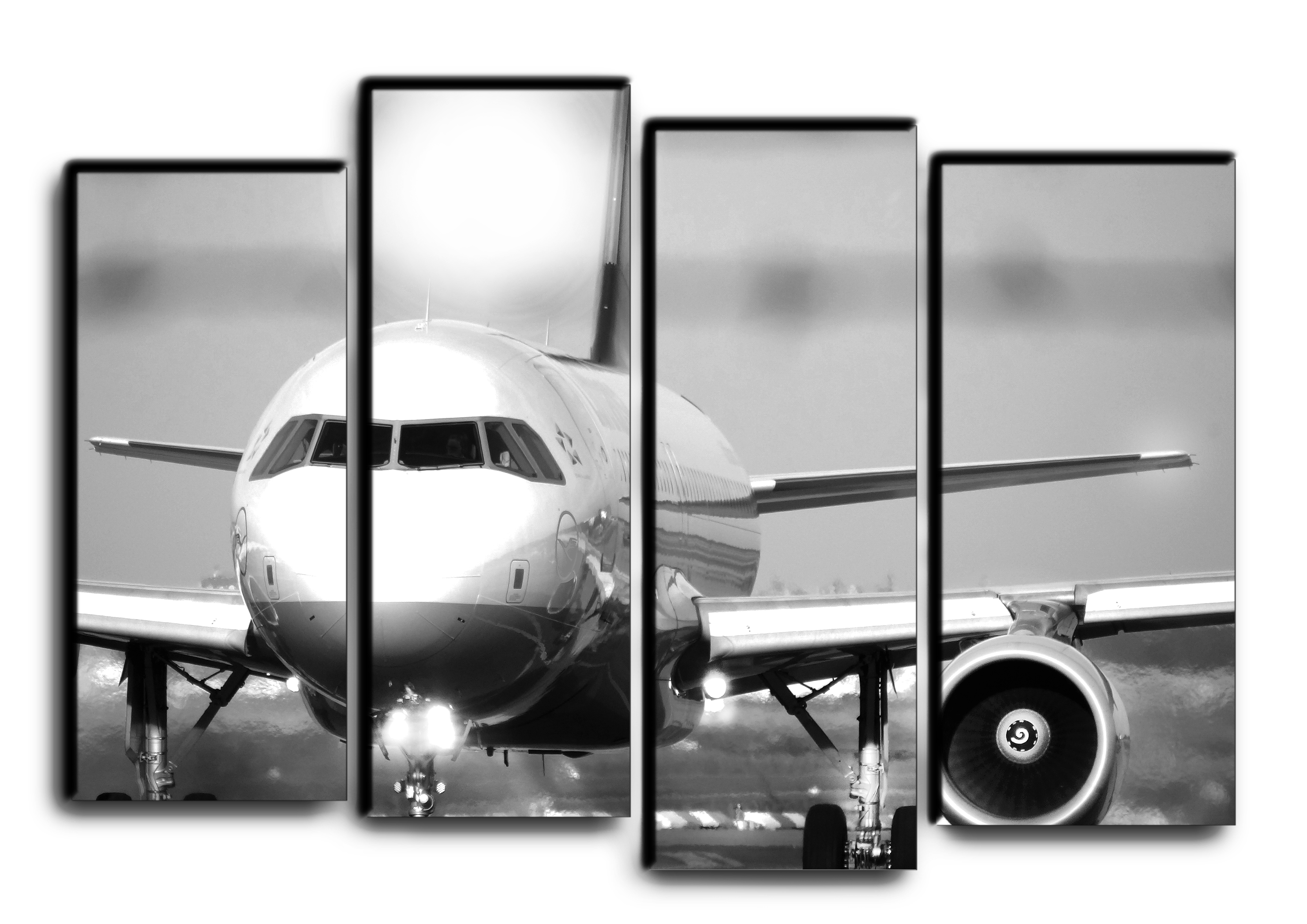 

Модульная картина на холсте из 4 частей смолет Airbus A 320 пассажирский самолет Hotel Arizona HD 82 см x 112 см