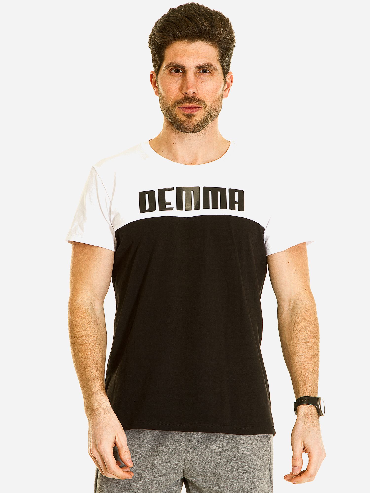 

Футболка Demma 923  Черная с белым, Футболка Demma 923 56 Черная с белым