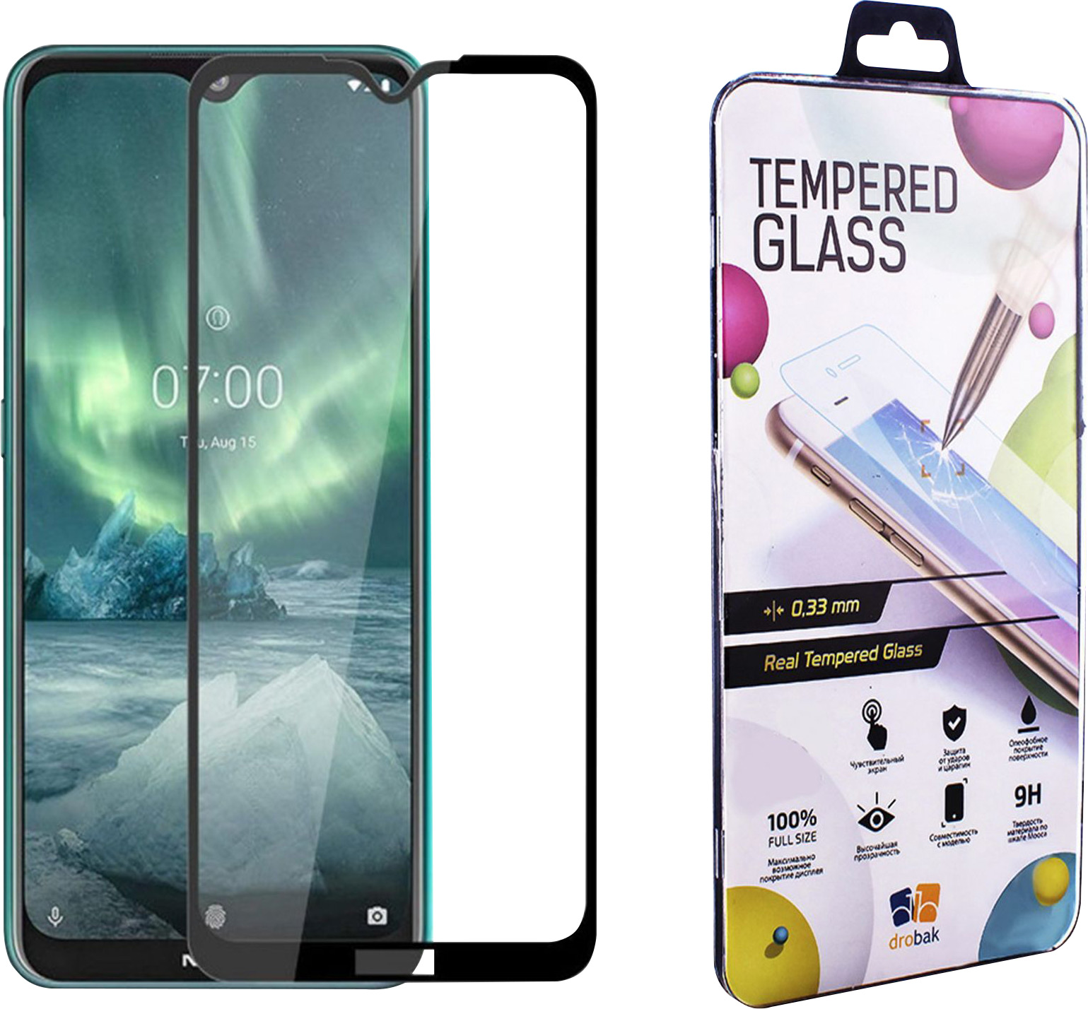 

Защитное стекло Drobak для Nokia 1.4 Black