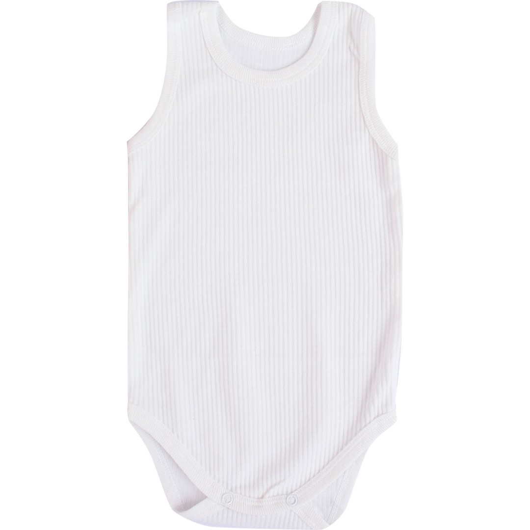 

Боді-майка рубчик 62 см. білий BD7-1-white-20 Ladan
