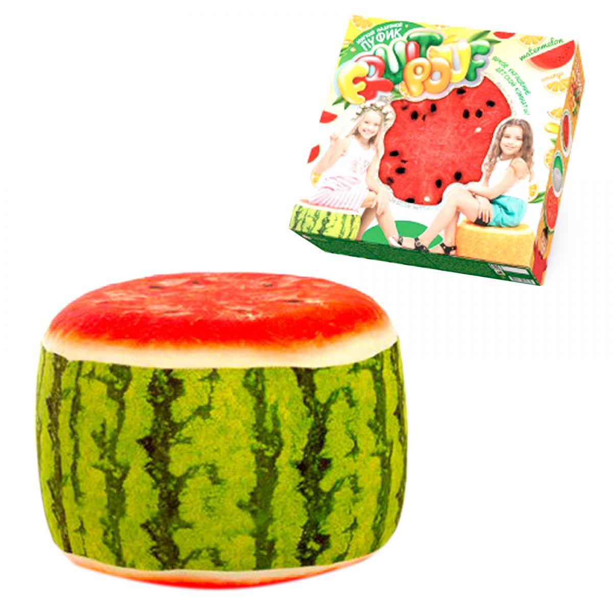 

Детский мягкий надувной пуфик Danko Toys Fruit pouf Арбуз FP-01-01
