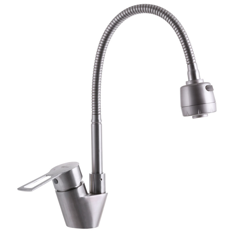 

Смеситель на кухню HSB-011 с рефл. изливом ZX3138 Zerix Стальной (ZX3138)