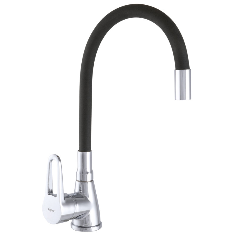 

Смеситель для кухни SOP7 045 с черным гибким изливом ZX2662 Zerix 45 Черный (ZX2662)