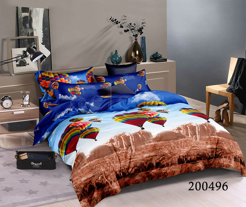 

Комплект постельного белья Selena Ранфорс Воздушные шары семейный 200496