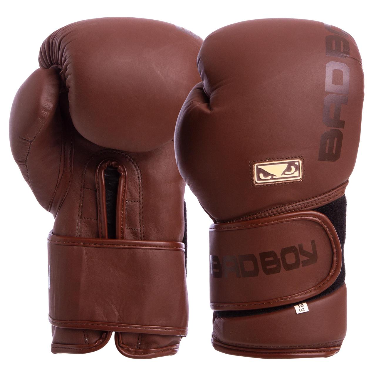 

Перчатки для бокса и единоборств BAD BOY Champ кожаные 6618 Brown 14 унций