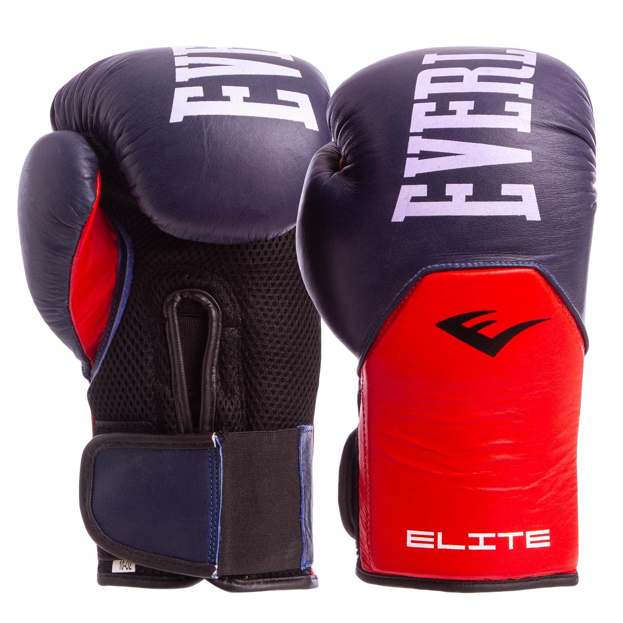 

Перчатки для бокса и единоборств EVERLAST Champ кожаные 6757 Blue-Red 12 унций