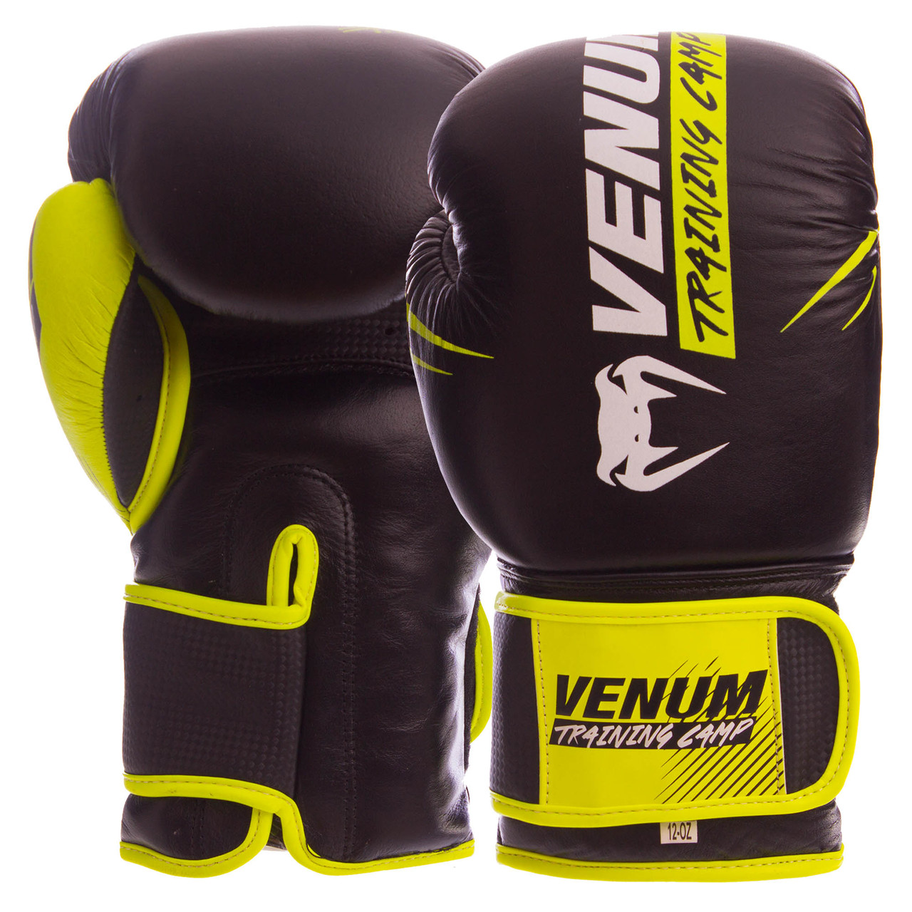 

Перчатки для бокса и единоборств кожаные Venum NEO Champ VN-006 Black-Yellow-White 10 унций