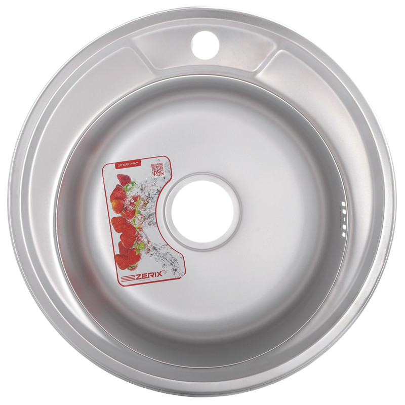 

Мойка кухонная Z490-06-160E ZS0554 Zerix 490 Стальной (1373033092)
