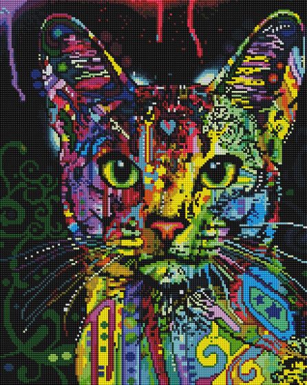 

Алмазная мозаика "Красочный кот" Brushme 40х50 см 000151987