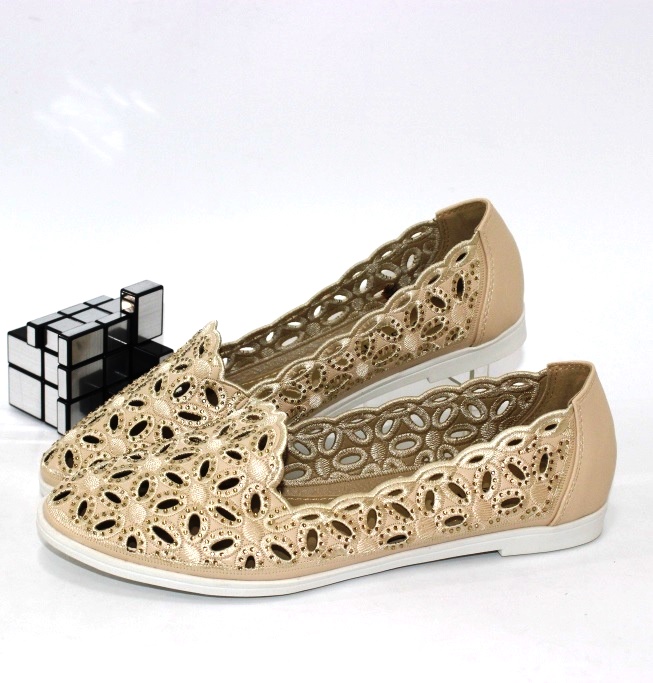 

Балетки женские на лето Fuguiyun JD-25-beige 37 23.3см беж