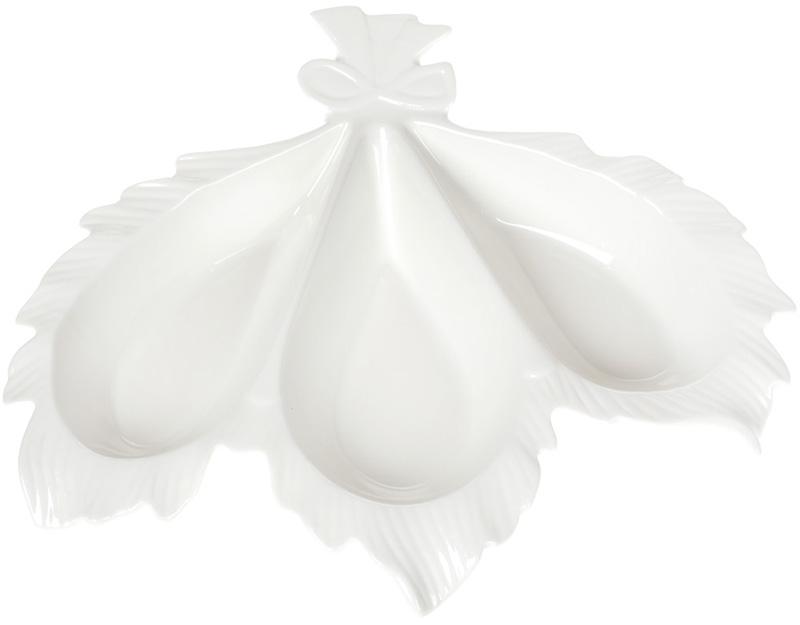 

Менажница 3-х секционная White City Осенний букет 35.5см, белый фарфор Bona (Р01632317002)