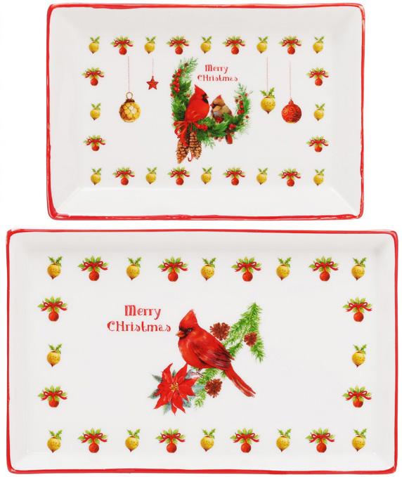 

Набор 3 фарфоровых блюда Merry Christmas для сервировки в подарочной коробке Bona (Р01632314752)