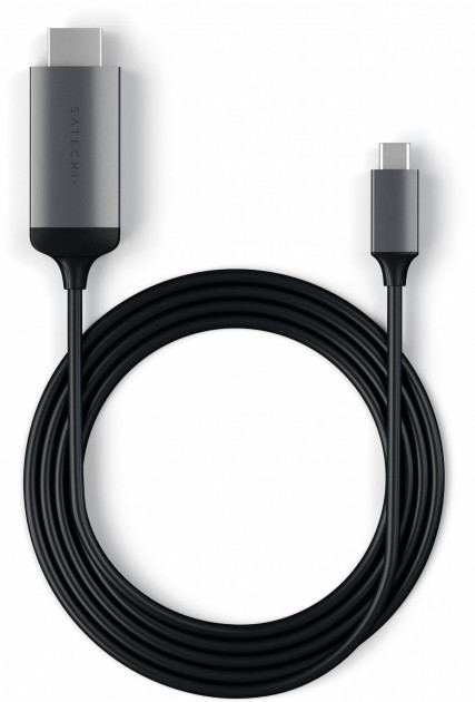 

Кабель Satechi Type-C to 4K HDMI Cable 1.8 м Space Gray (ST-CHDMIM), HDMI-кабель с поддержкой 4K