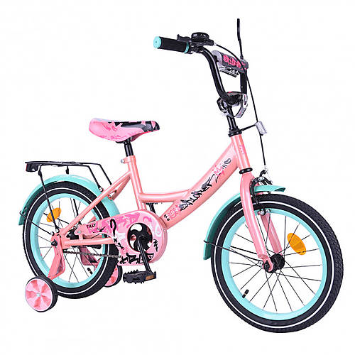 

Велосипед EXPLORER 16" с доп колесами (розово-бирюзовый) Tilly (T-216116)