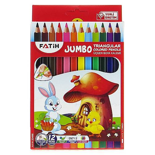 

Карандаши цветные "Jumbo" 12 шт Fatih (33490)