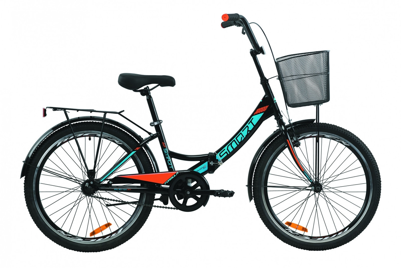 

Велосипед ST 24" Formula SMART Vbr черно-оранжевый с бирюзовым 2020
