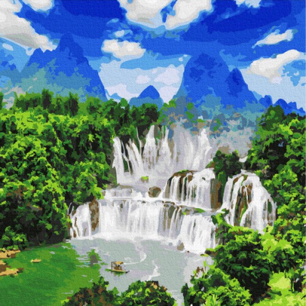 

Картина по номерам "Водопад Детиан" 40*50см