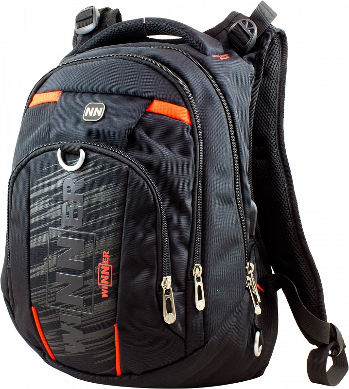 

Рюкзак Winner Stile 8806-4 подростковый черный с оранжевым