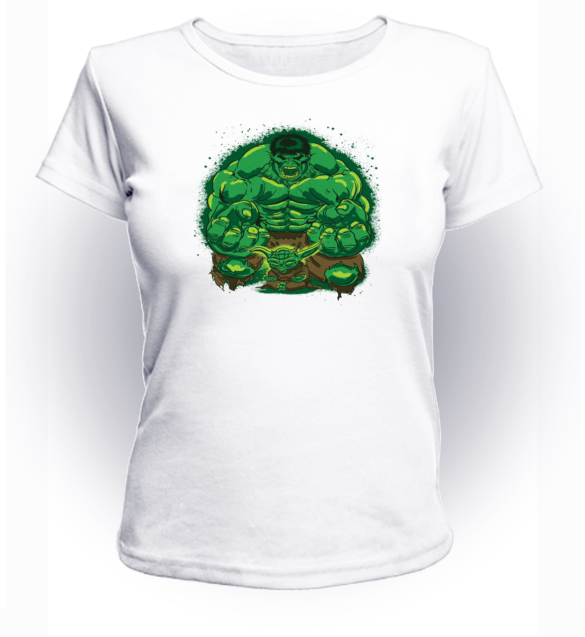 

Футболка GeekLand Халк Hulk Hulk and Yoda HU.01.025 (FU21HU.01.025/girl-98)