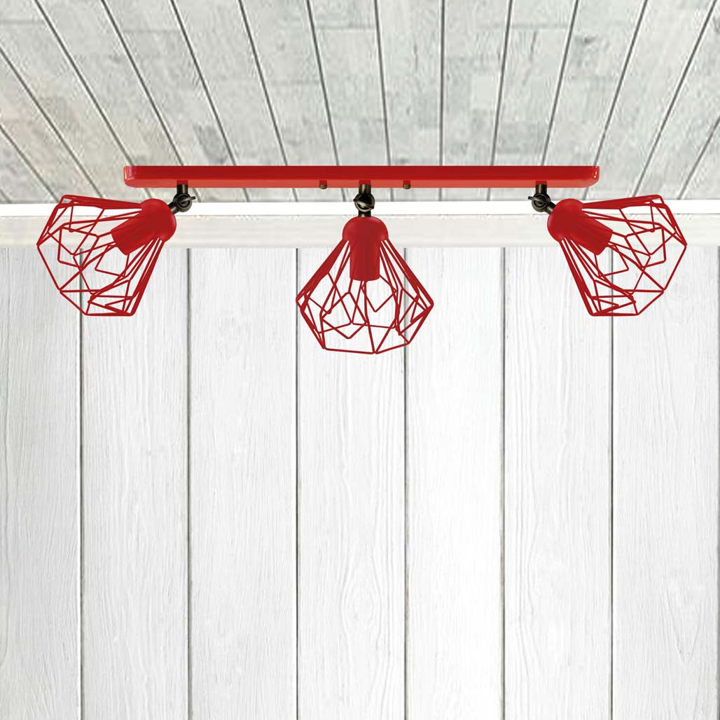 

Светильник поворотный на 3-лампы SKRAB/LS-3 E27 бра красный