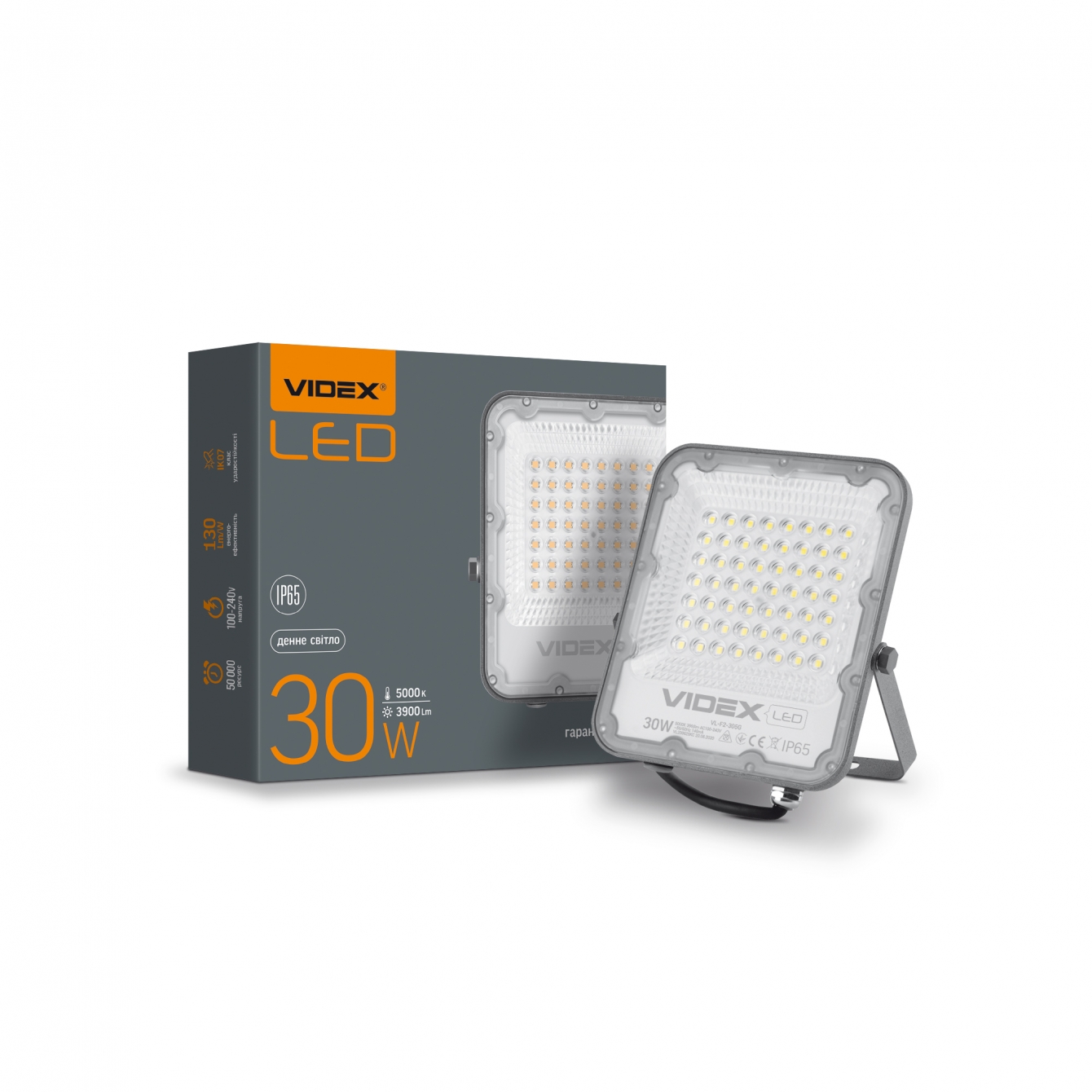 

Прожектор LED 30W 5000K 220V Gray VIDEX PREMIUM