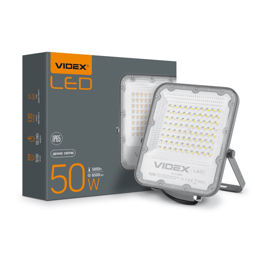 

Прожектор LED 50W 5000K 220V Gray VIDEX PREMIUM